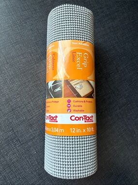 Grip Excel Non-Adhesive Drawer Liner Roll - Gray